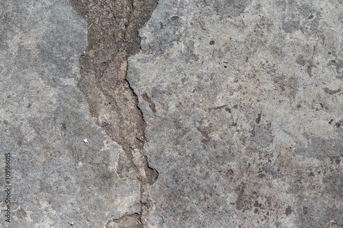 Road surface with cracks