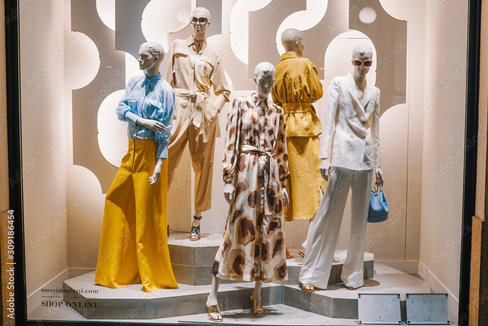 Milan, Italy - February 23, 2018:Massimo Dutti clothing store in Milan  Stock Photo | Adobe Stock