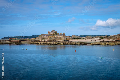 View from the see to Elizabeth Castle, Jersey