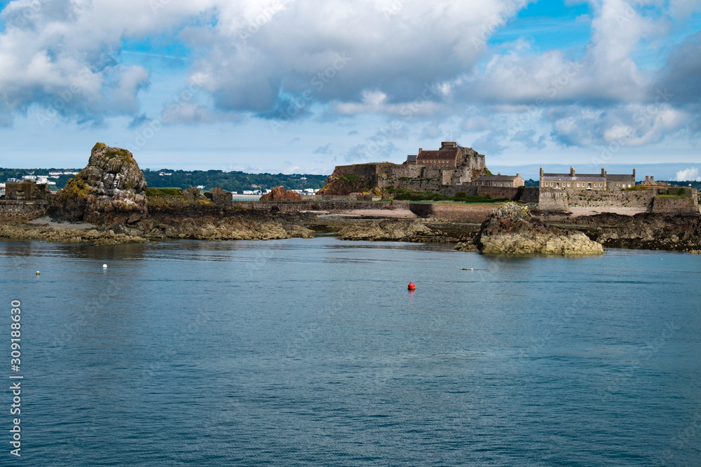 Fototapeta premium View from the see to Elizabeth Castle, Jersey
