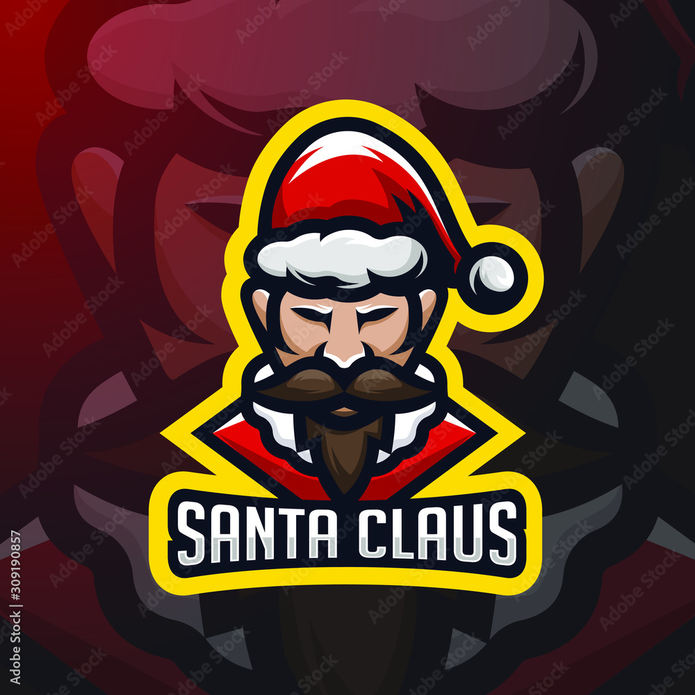 stock vector santa claus mascot logo illustration. logo, badge, esport logo, and emblem with modern illustration concept style. stock vector santa claus mascot logo illustration. logo, badge, esport logo, and emblem with modern illustration concept style.