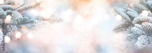 Wintry christmas background photo