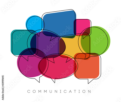 speech bubbles, communication concept, vector illustration