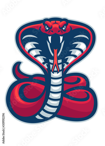 cobra snake mascot ready to attack