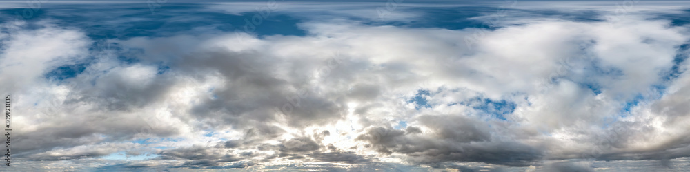 blue sky with beautiful cumulus clouds. Seamless hdri panorama 360 degrees angle view with zenith for use in 3d graphics or game development as sky dome or edit drone shot blue sky with beautiful cumulus clouds. Seamless hdri panorama 360 degrees angle view with zenith for use in 3d graphics or game development as sky dome or edit drone shot
