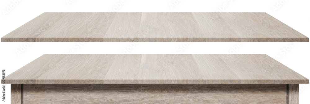 wooden tabletop or shelf isolated on white wooden tabletop or shelf isolated on white