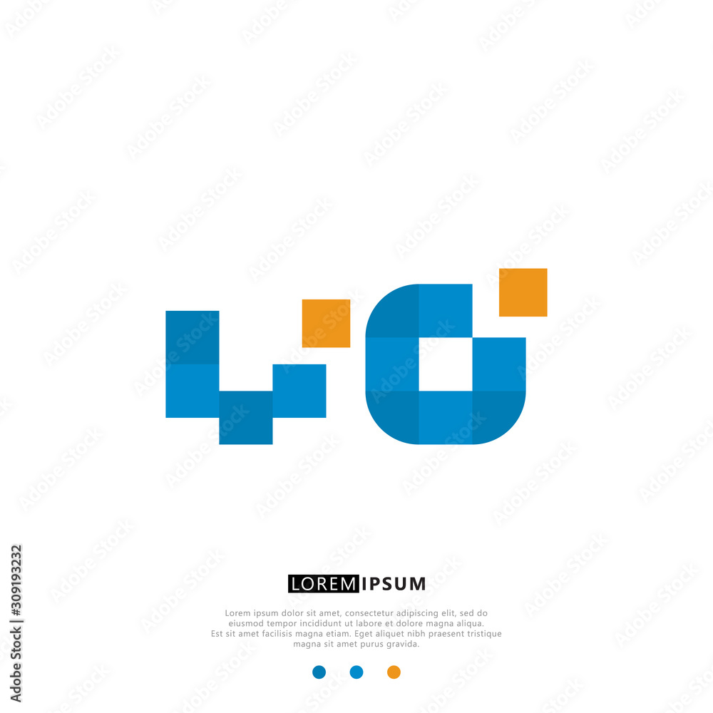 WO W O Logo Monogram with Blue and yellow Colors. modern letter logo design WO W O Logo Monogram with Blue and yellow Colors. modern letter logo design