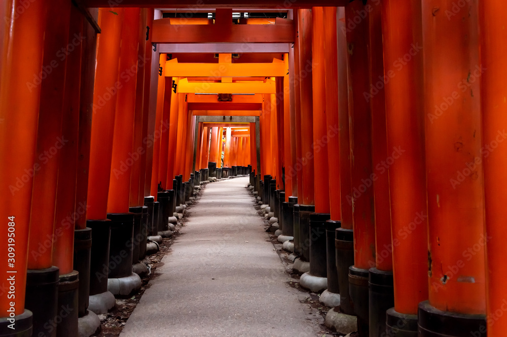 Fushimi Inari Shrine gates. Kyoto, Japan Fushimi Inari Shrine gates. Kyoto, Japan