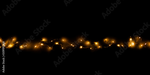 Photos Abstract christmas led lights isolated on black background