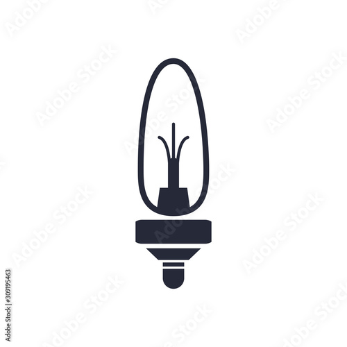 car bulb light assembly piece flat icon
