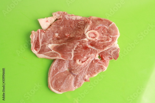 lamb chop rue, from aragon in Spain photo