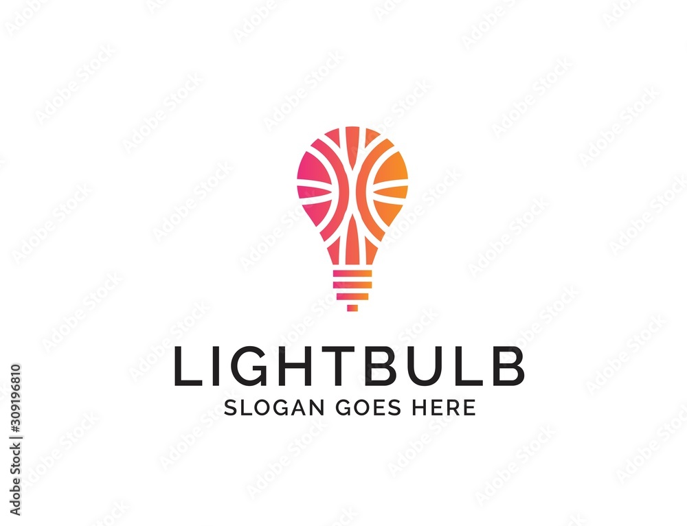 Creative light bulb lamp logo. Modern icon vector graphic Creative light bulb lamp logo. Modern icon vector graphic