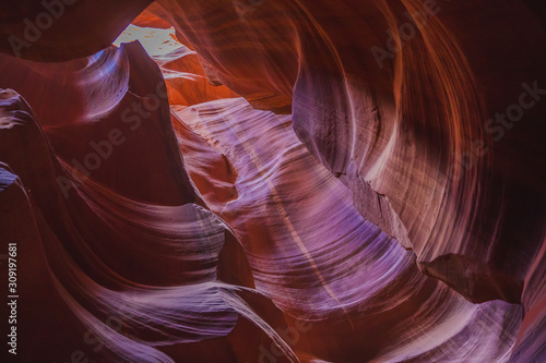 In the Upper Antelope Canyon, Page Arizona ,Beautiful rock in USA