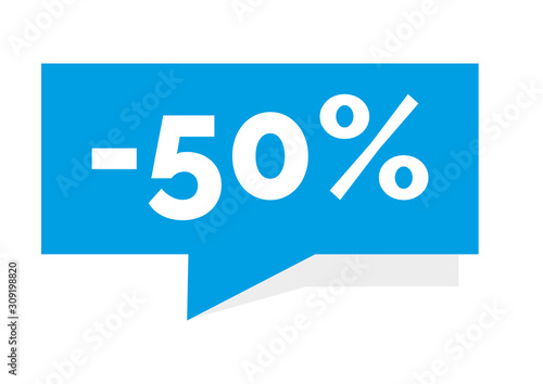 Rabatt Aktion -50% Sprechblase