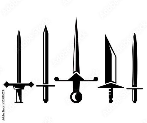 sword and rapier vector illustration