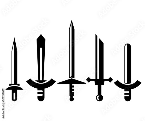 sword and rapier vector illustration
