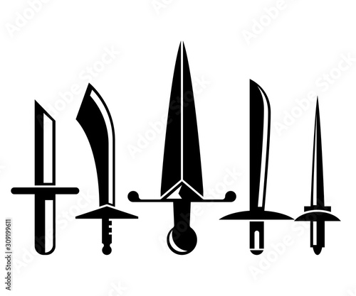 sword and rapier vector illustration