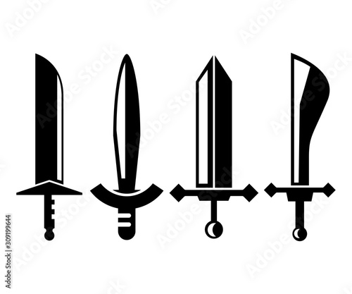 sword and rapier vector illustration