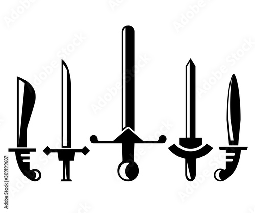 sword and rapier vector illustration