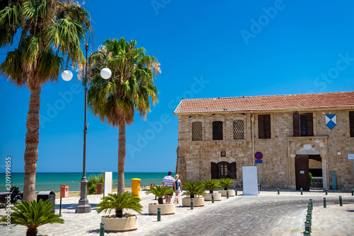 Castle On Finikoudes Boulevard In Larnaca  Cyprus