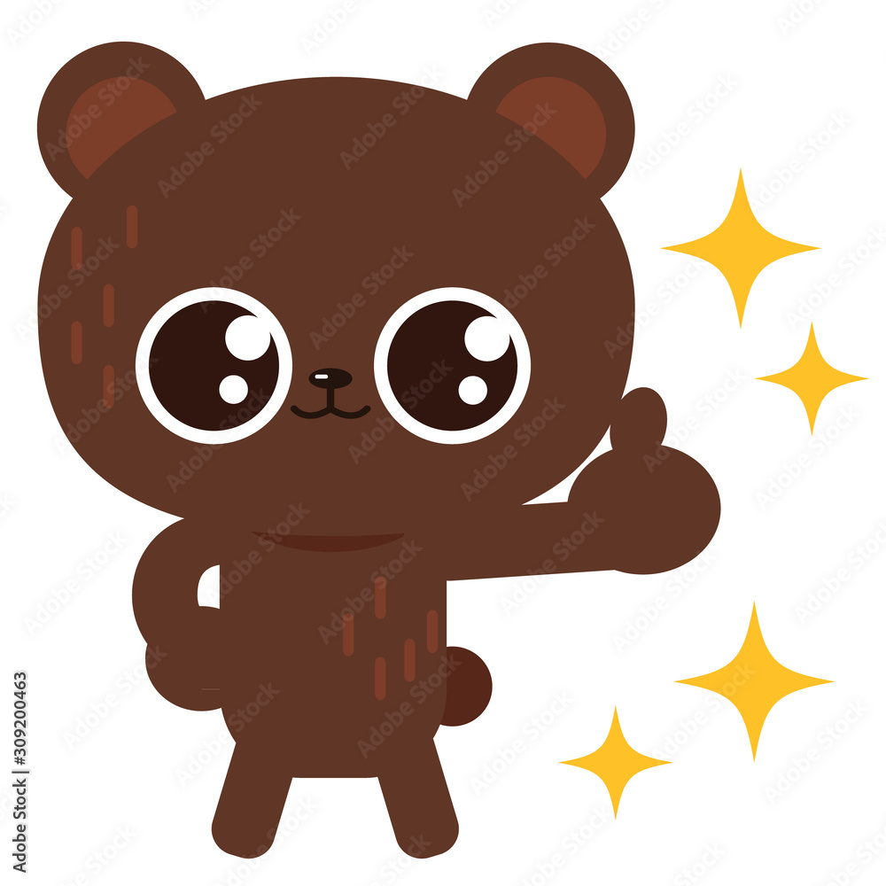 ナイスポーズのクマイラスト素材 Stock Vector Adobe Stock