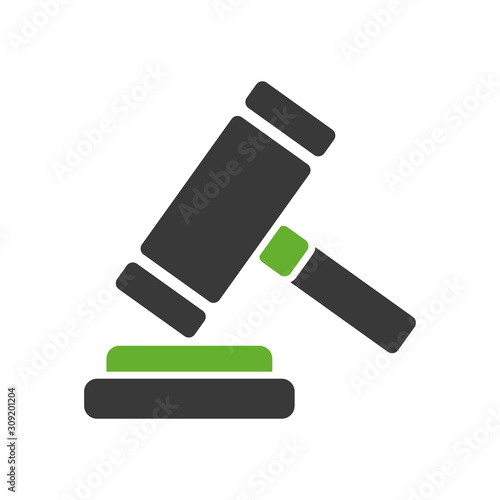 justice hammer tool isolated icon
