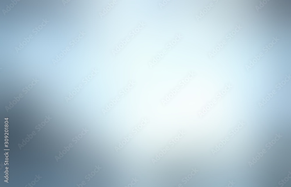 Grey blue smoky blur vignette empty background. Abstract texture. Plain defocus illustration.