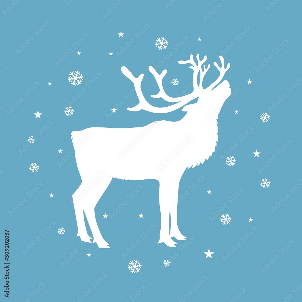 Wild reindeer silhouette Wild reindeer silhouette