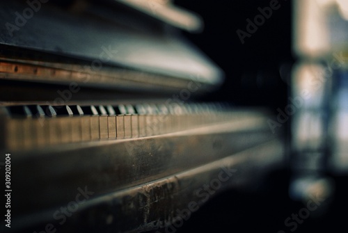 Fotobehang Closeup of a vintage piano