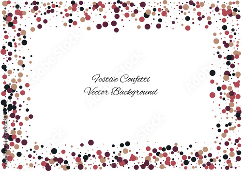 Wallpaper Mural Festive color round confetti background. Abstract frame confetti texture for holiday, postcard, poster, website, carnivals, birthday and children's parties. Cover confetti mock-up. Wedding card layout Torontodigital.ca