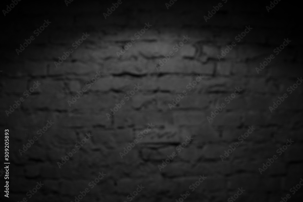 Fototapeta premium horizontal part of black painted brick wall