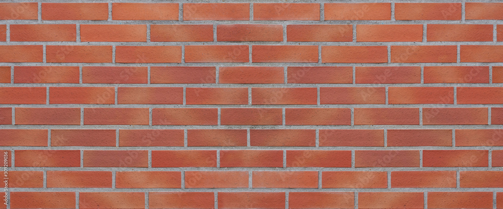 Obraz premium Large red brickwall background or banner
