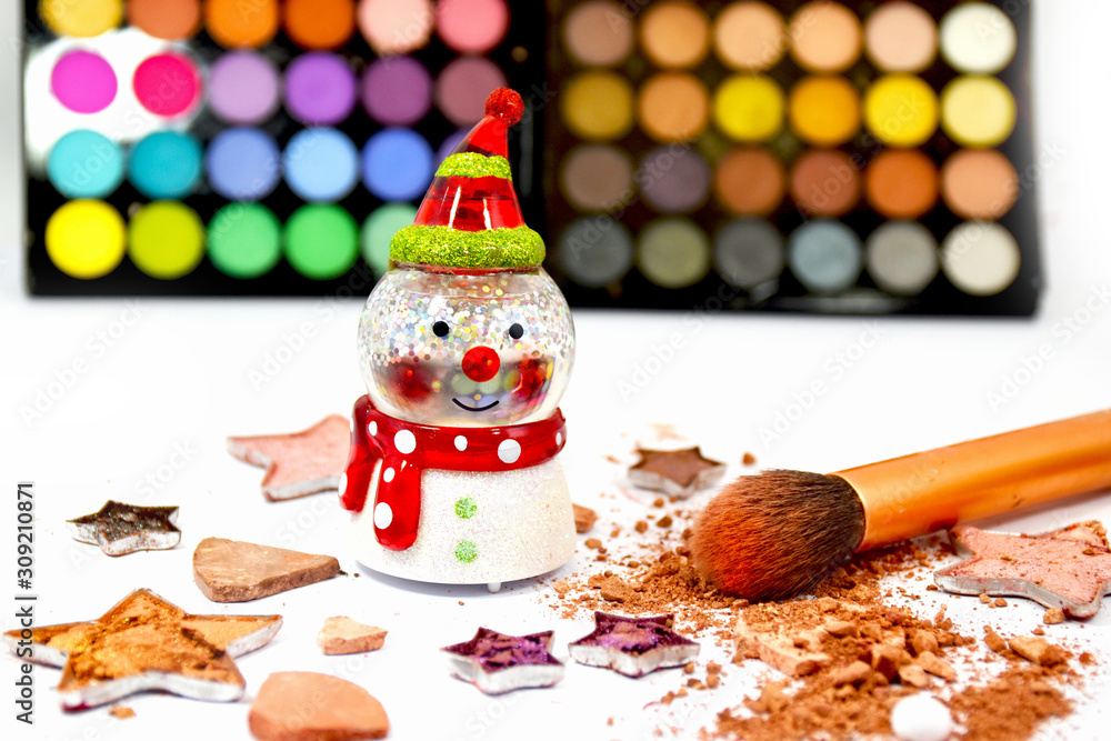 Obraz premium christmas tree and snowman