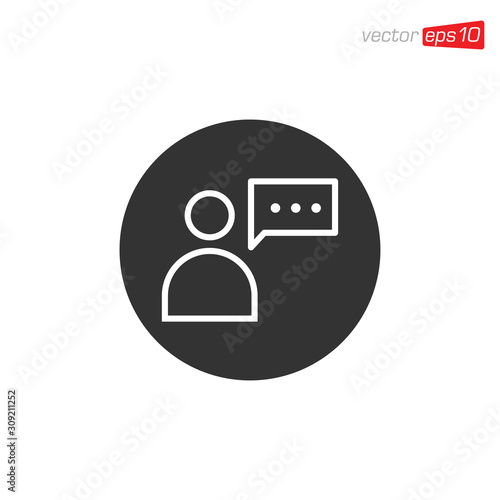 Talking Community Icon Design Vector