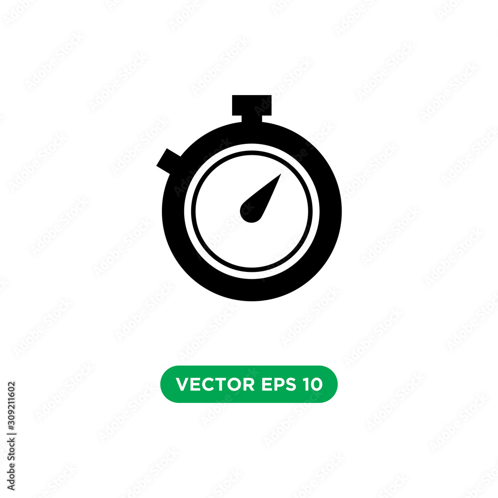 time stopwatch vector icon design concept