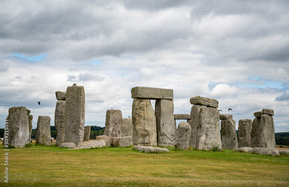 ancient prehistoric Stonehenge site in England, UK