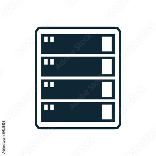 data server tower isolated icon