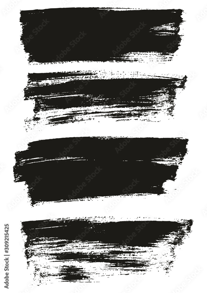 Fototapeta premium Flat Paint Brush Thin Full Background High Detail Abstract Vector Background Set 