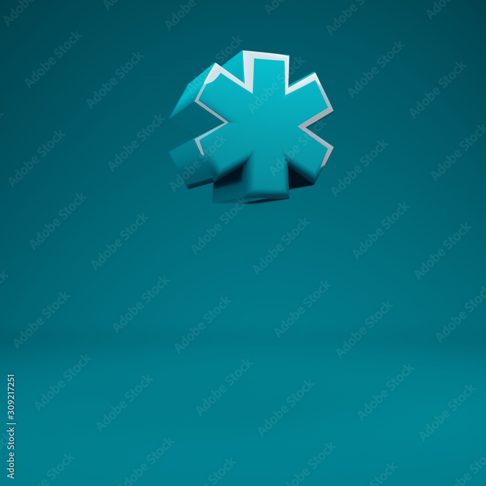 Aqua Menthe 3d asterisk symbol. 3D rendering. Best for anniversary, birthday party, celebration, advertising. Aqua Menthe 3d asterisk symbol. 3D rendering. Best for anniversary, birthday party, celebration, advertising.