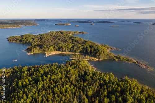 Mariehamn (Aland Islands) as seen from above photo