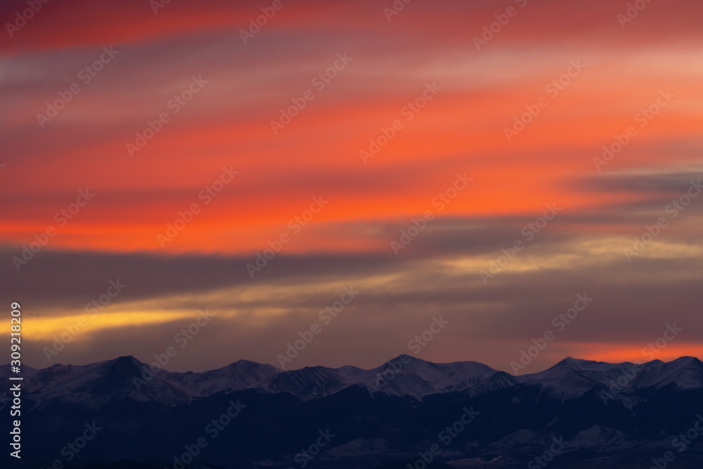 Winter Sunset on the Sangre de Cristo Mountains Winter Sunset on the Sangre de Cristo Mountains