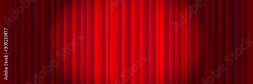 Red curtain for performance halls