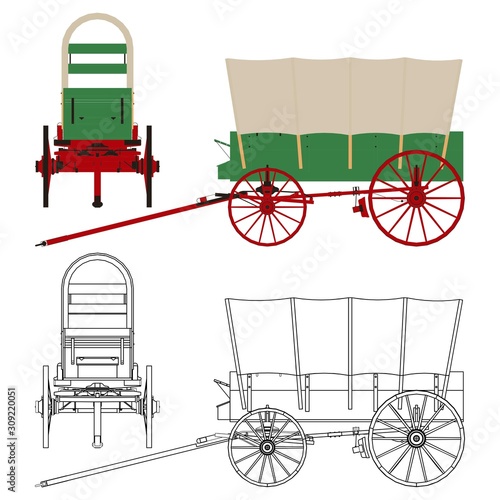 Chuck Wagon. Popular covered wagon.