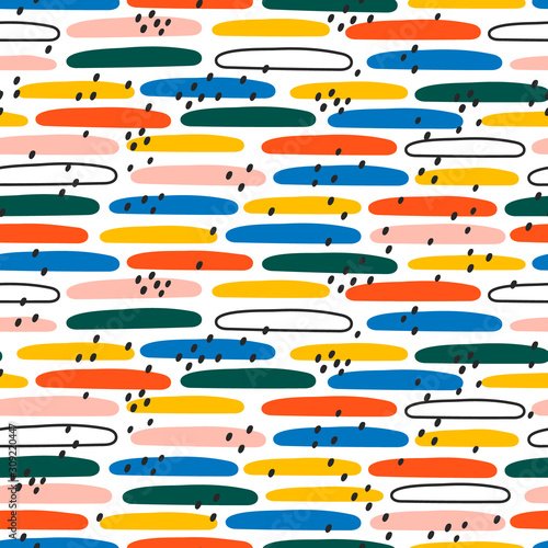 Creative seamless pattern with hand drawn textures	