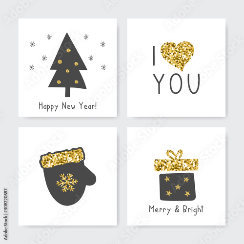Christmas greeting card set