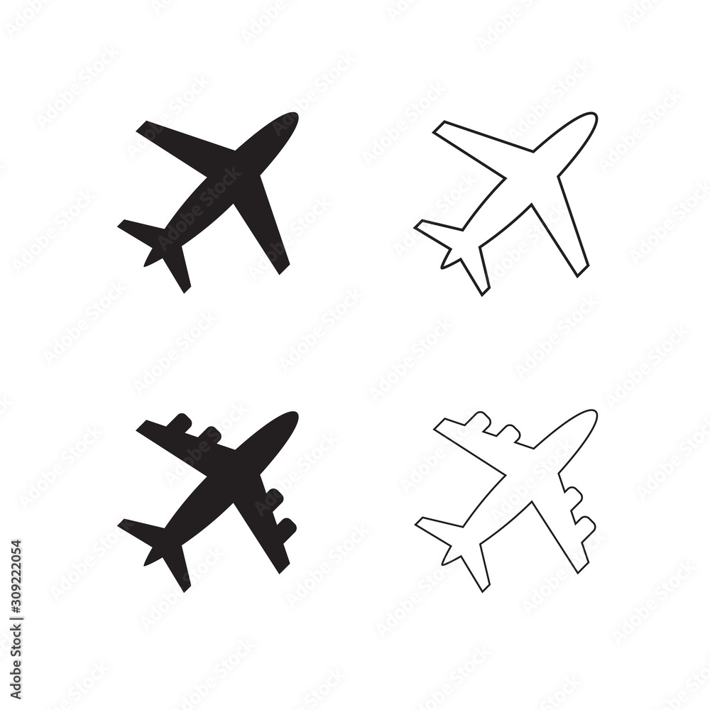vector airplane icons