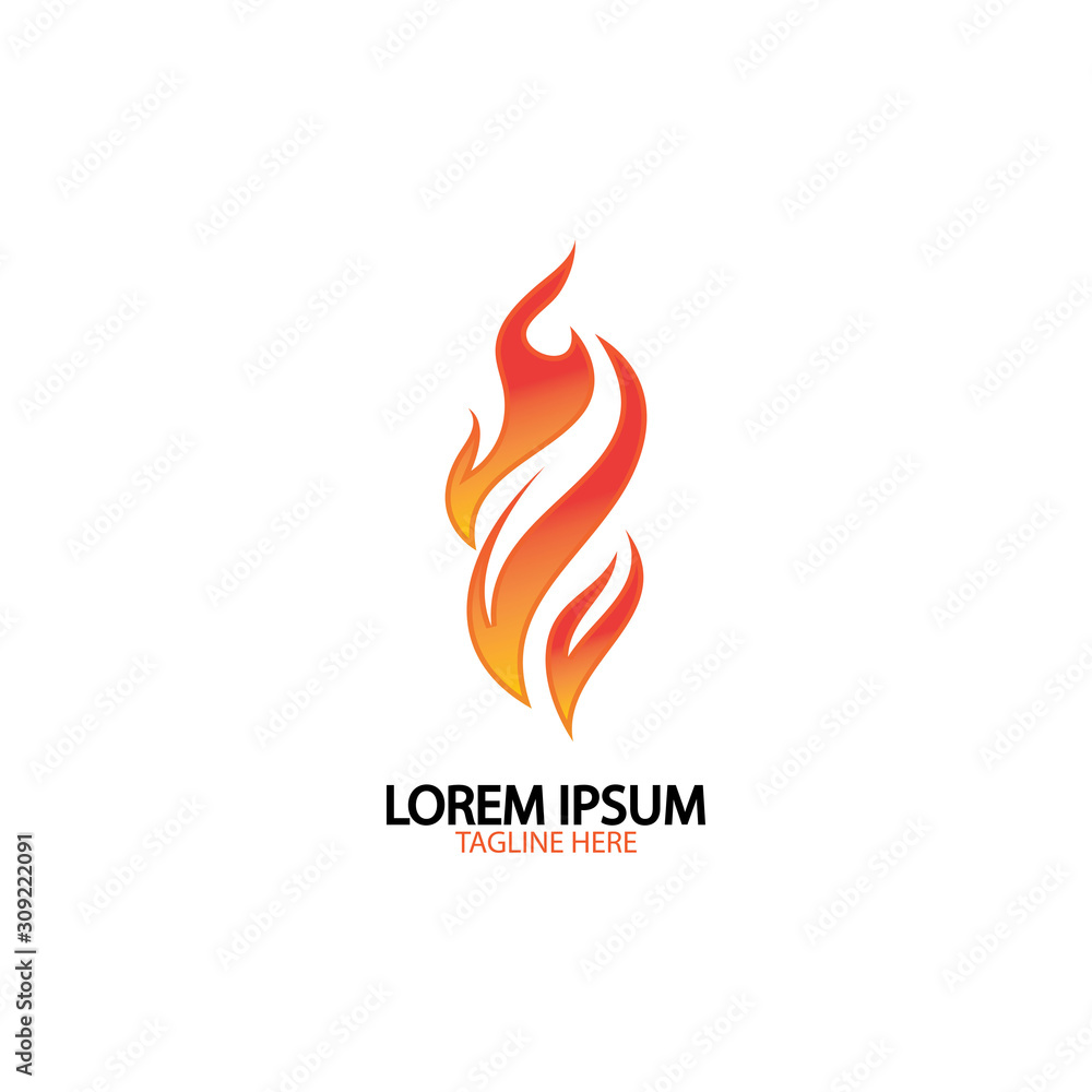 fire flame logo icon vector design template fire flame logo icon vector design template