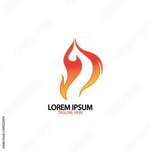 fire flame logo icon vector design template