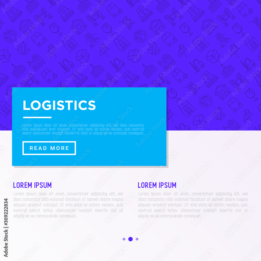 custom made wallpaper toronto digitalLogistics concept with thin line icons: forklift loader, conveyor belt, container, storage, cardboard box, return, cargo delivery, mover, worldwide shipping, keep dry, fragile. Vector illustration.