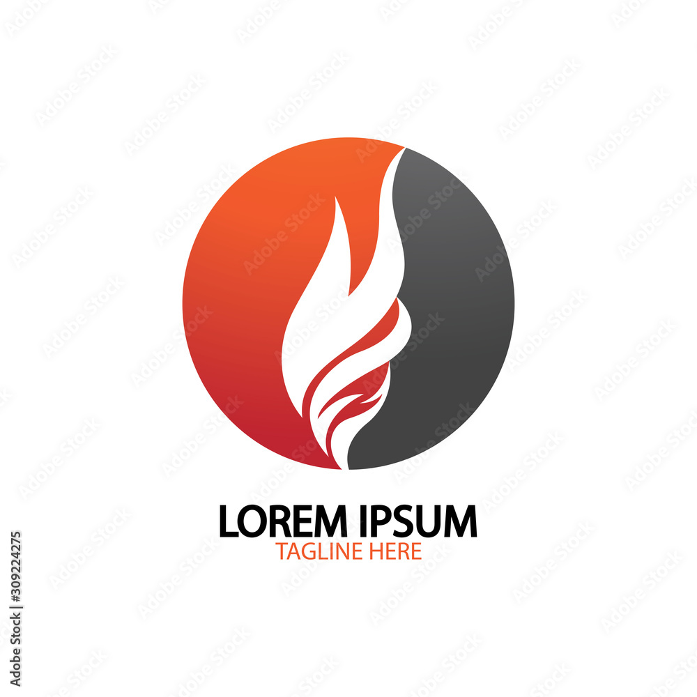 fire flame logo icon vector design template fire flame logo icon vector design template